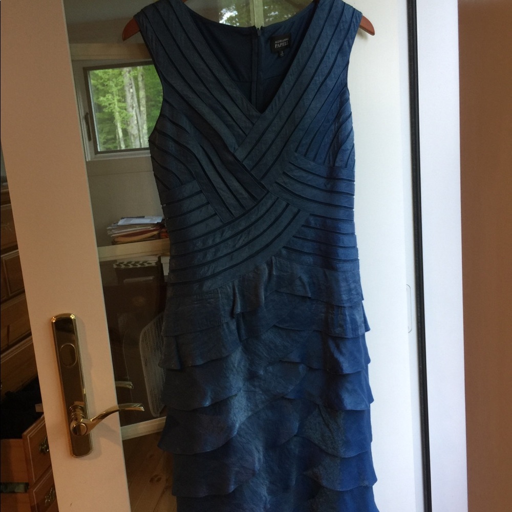 Blue shimmery formal dress